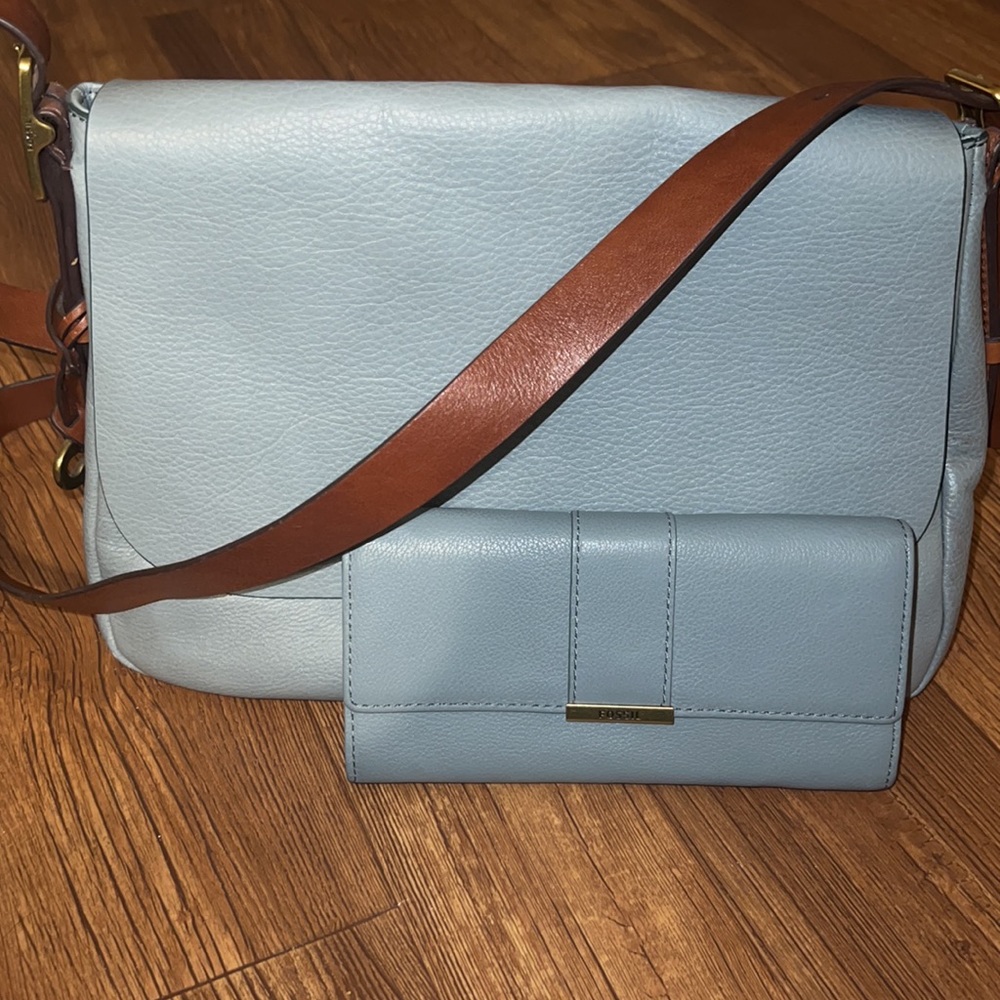 Fossil leather satchel